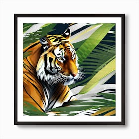 Tiger In The Jungle 3 Art Print