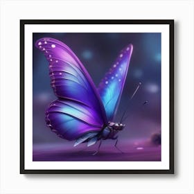 Purple Butterfly 1 Art Print