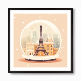 Paris France 2 Snowglobe Art Print