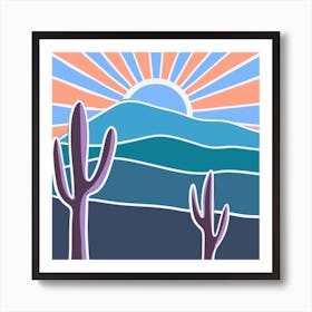 Cactus In The Desert 7 Art Print