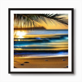 Sunset On The Beach 694 Art Print