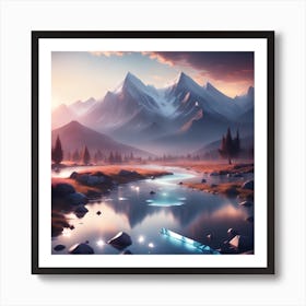 Landscape Painting 1 Art Print