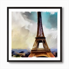 Eiffel Tower Painting Art Print