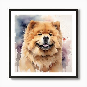 Chow Chow Watercolor Painting Art Print