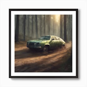 Car In The Woods 1 Art Print