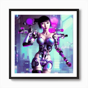 Cybernetic Woman Art Print