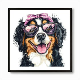 Bernese Dog 4 Art Print