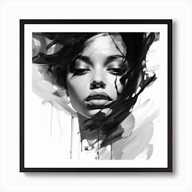 Black And White Painting 1 Art Print