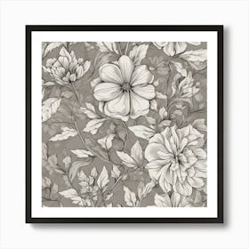 Floral Wallpaper Art Print