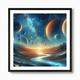 Space Landscape 6 Art Print