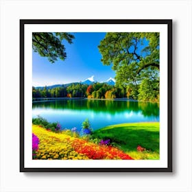 Beautiful magic forest landscape Art Print