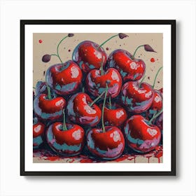 Cherry Splatter Art Print