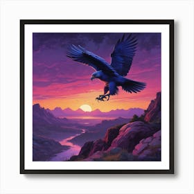 Eagle In Flight Poster