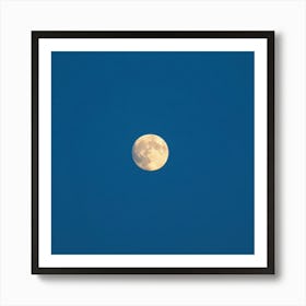 Full Moon In Blue Sky Art Print