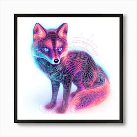 Fox In Space 2 Art Print