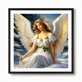 Angel In The Snow Art Print