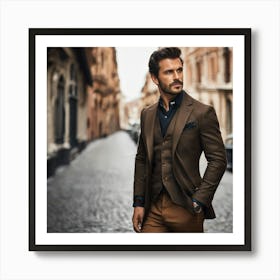 Man In A Brown Suit Art Print