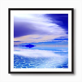 Blue Sky With Clouds Salar de Uyuni Art Print