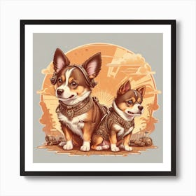 Corgis Art Print