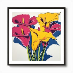 Calla Lily 2 Pop Art Illustration Square Art Print