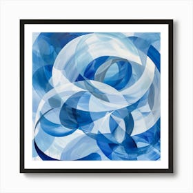 Abstract Blue Painting 8 Art Print