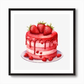 Strawberry Cake 13 Art Print