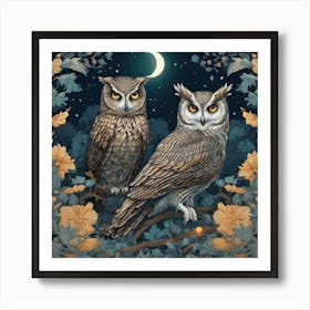 william morris Owls At Night art Póster