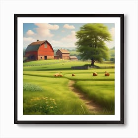 Hay Field Art Print