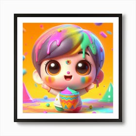 Holi 5 Art Print