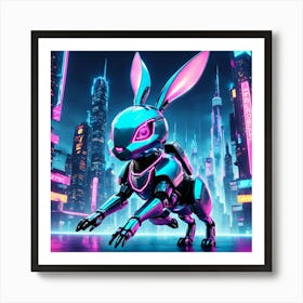 Rabbit In The City Art Print