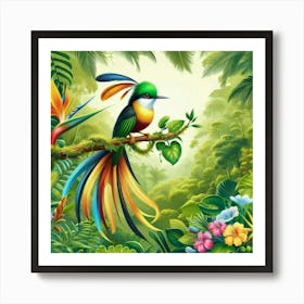 Tropical Bird In The Jungle Art Print