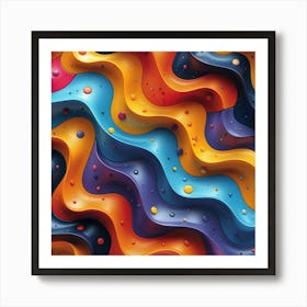 Abstract Wavy Pattern 4 Art Print