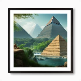 Pyramids Of Giza Art Print