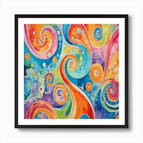 Colorful Swirls Art Print