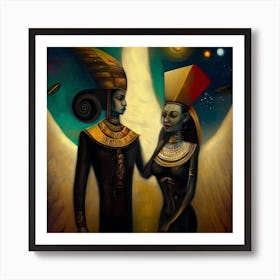 Young King And Queen Art Print