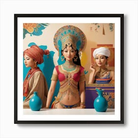 Three Asian Women Art Print