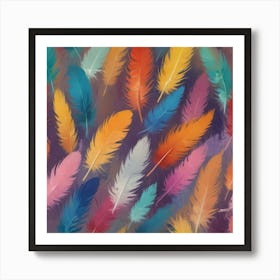 Colorful Feathers 14 Art Print