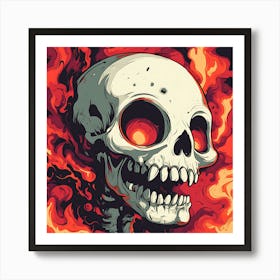 Spooky Halloween Skeleton Emojis Artwork 8 Art Print