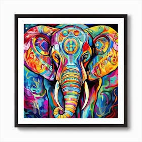 Elephant Painting 9 Art Print