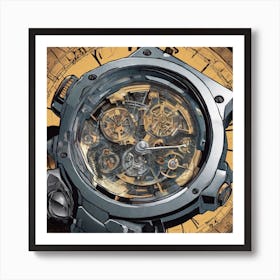 Watch On A Clock 1 Art Print