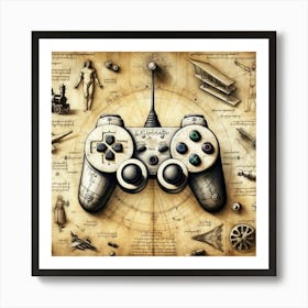 Video Game Controller 8 Art Print