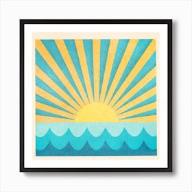 Glowing Sun Art Print