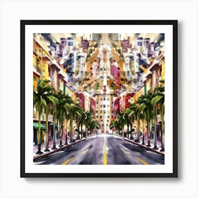 Miami Cityscape Art Print