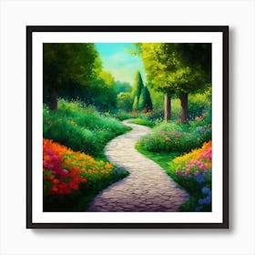 Path In The Garden 1 Art Print