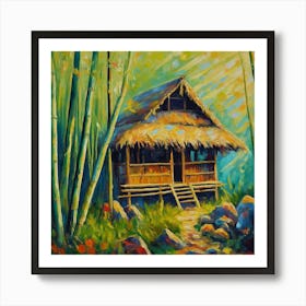 Hut In The Forest 1 Art Print