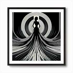 Woman In A Dress 1 Art Print