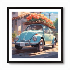 Peace, Love, and Beetles: Cruisin' for Two Art Print