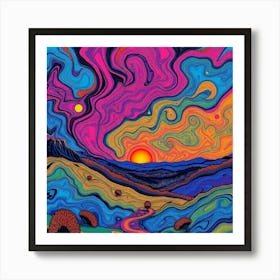 Psychedelic Painting 3 Art Print