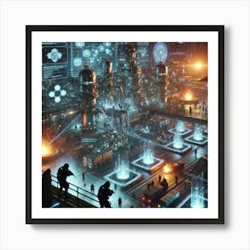 A Futuristic Science Fiction Depiction Of A Coordi 1 Art Print