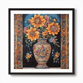 342802 A Wall Painting Of A Vase With Beautiful Colors An Xl 1024 V1 0 Art Print